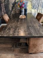 Grote landelijke eettafel 220x100, Ophalen, Gebruikt, 100 tot 150 cm, 200 cm of meer