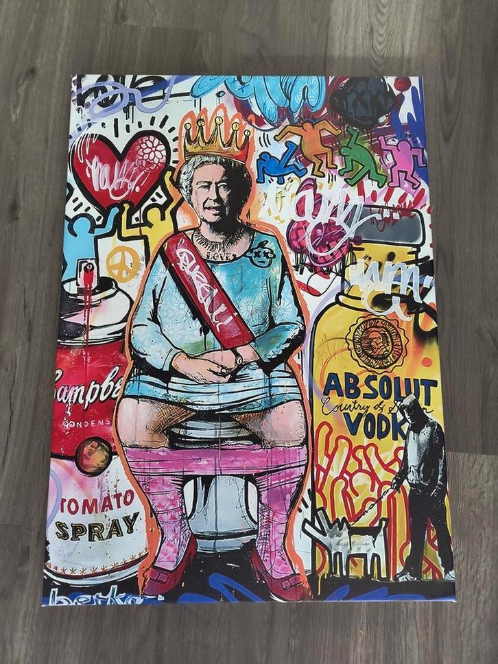 Queen Mary x Andy Warhol, Antiek en Kunst, Kunst | Schilderijen | Modern, Ophalen of Verzenden