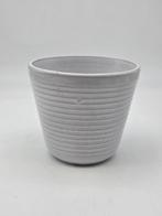 Witte Bloempot Plantenpot - Vintage, Gebruikt, Rond, Ophalen of Verzenden, Aardewerk