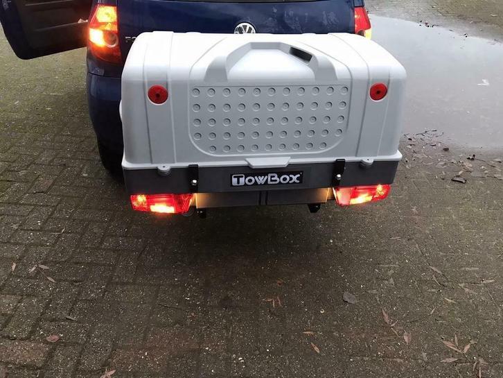 Towbox V1 bagagebox voor op de trekhaak, Auto diversen, Dakkoffers, Gebruikt, Ophalen of Verzenden