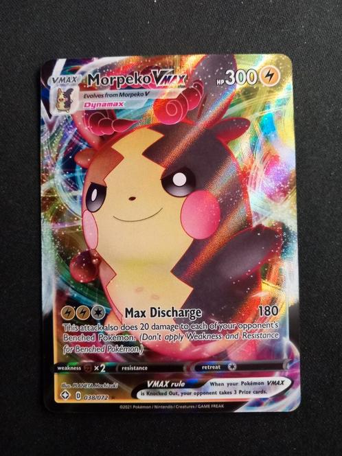 Pokemon Morpeko VMAX 038/072 Shining Fates Ultra Rare NM, Hobby en Vrije tijd, Verzamelkaartspellen | Pokémon, Zo goed als nieuw