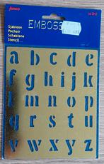 Jonco Embossing Sjabloon - Alfabet, Hobby en Vrije tijd, Ophalen of Verzenden, Zo goed als nieuw, Overige thema's, Pons of Mal