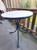 Ronde tuintafel - Blauw frame, Ophalen, Gebruikt, Rond, Metaal