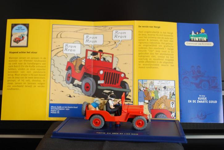 Kuifje auto No. 7 De Jeep uit Kuifje en het zwarte goud, Hobby en Vrije tijd, Modelauto's | 1:43, Zo goed als nieuw, Auto, Overige merken