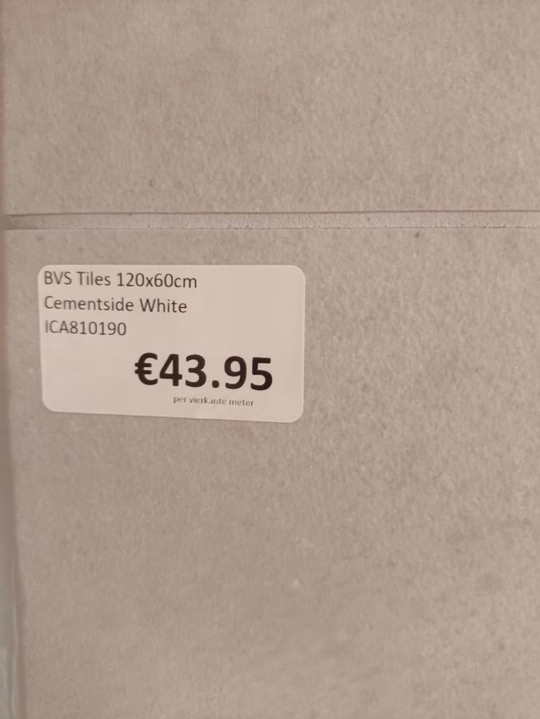 5 keramische tegels 120x60, Vitra, mat., Doe-het-zelf en Verbouw, Tegels, Ophalen, Nieuw