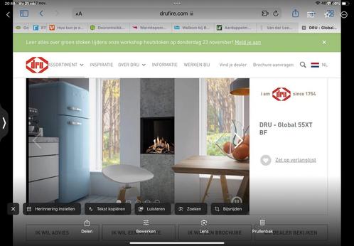 Dru inbouw gashaard, Huis en Inrichting, Haarden, Zo goed als nieuw, Gashaard, Ophalen