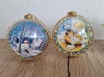 4 Mooie zeldzame Vintage Diorama Kerstballen Jaren 60, Diversen, Verzenden, Gebruikt