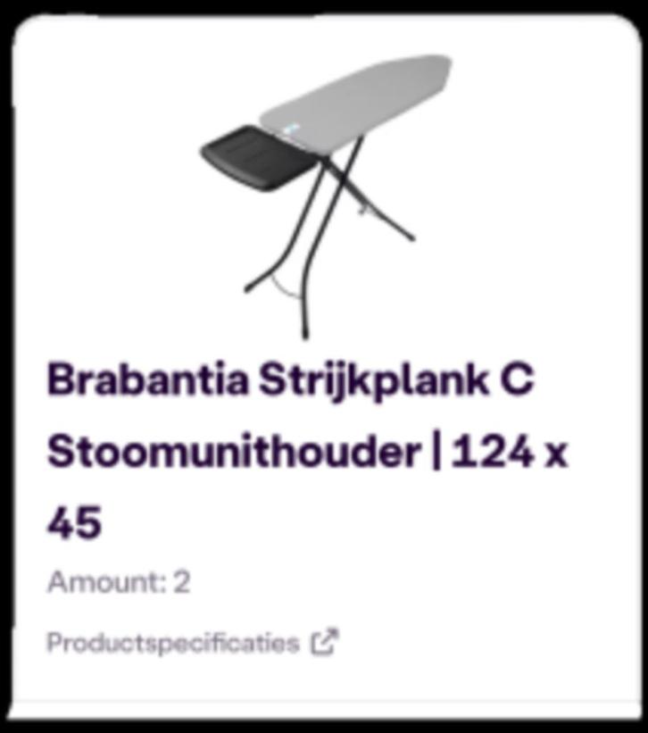 Brabantia Strijkplank, Witgoed en Apparatuur, Strijkijzers en Strijkplanken, Nieuw, Ophalen of Verzenden