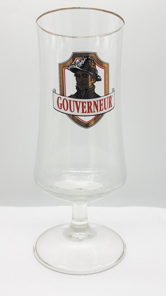 Lindeboom Bierglas op voet Gouverneur 1991 , Verzamelen, Biermerken, Gebruikt, Glas of Glazen, Overige merken, Ophalen of Verzenden