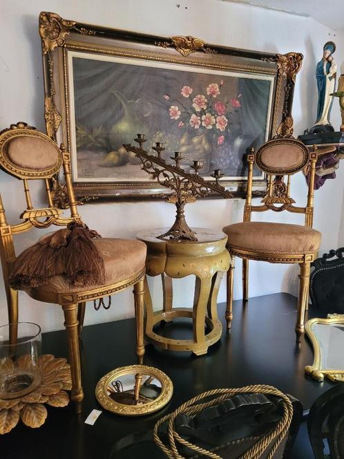 Antieke 19e eeuwse boudoir stoeltjes p/st 99,95, Antiek en Kunst, Curiosa en Brocante, Ophalen