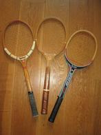 vintage houten tennisracket tennis racket Dunlop Slazenger, Ophalen of Verzenden