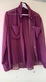 Paarse blouse doorschijnend van Amisu, maat M, Amisu, Ophalen of Verzenden, Maat 38/40 (M), Paars