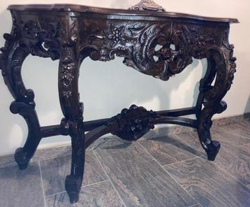 barok sidetable oud en zwaar, handgemaakt, zeer mooie staat beschikbaar voor biedingen