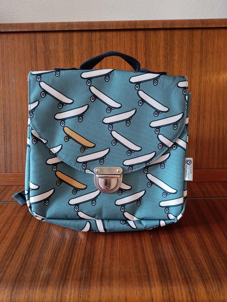 Onno Lulu peuter rugzak - skateboards blauw, Minder dan 30 cm, Nieuw, Ophalen of Verzenden, Minder dan 30 cm