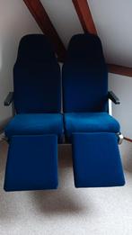 Blauwe bioscoopstoelen - set van 2, Huis en Inrichting, Stoelen, Gebruikt, Twee, Blauw, Ophalen of Verzenden