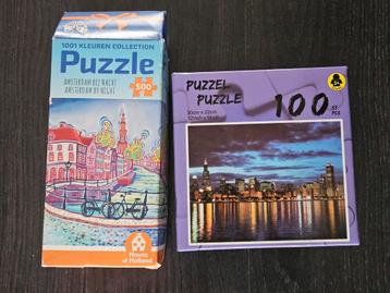 Twee Legpuzzels: Amsterdam & Chicago beschikbaar voor biedingen