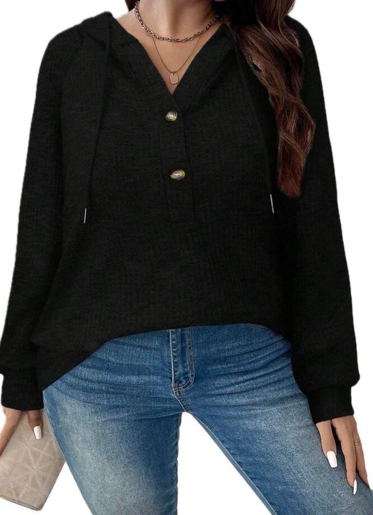 Trui Lena Zwart (44-52), Kleding | Dames, Grote Maten, Nieuw, Trui of Vest, Zwart, Ophalen of Verzenden