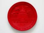 Chinees cinnabar schotel met de Tempel van de Hemel Beijing, Antiek en Kunst, Ophalen of Verzenden