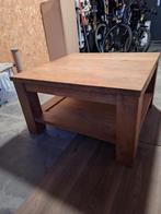 Teak houten salontafel 80x80, Gebruikt, Ophalen