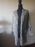 Zgan mooi lang wit zwart vest ikat print, maat L 40 rekt mee, Verzenden, Zo goed als nieuw, Maat 38/40 (M), Wit