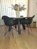 Eettafel met 4 stoelen, Huis en Inrichting, Tafels | Eettafels, Ophalen, 50 tot 100 cm, Rond, 50 tot 100 cm