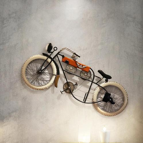 Smeedijzeren Fiets Voor Aan de Muur / Beeld Decoratie, Huis en Inrichting, Woonaccessoires | Wanddecoraties, Nieuw, Verzenden