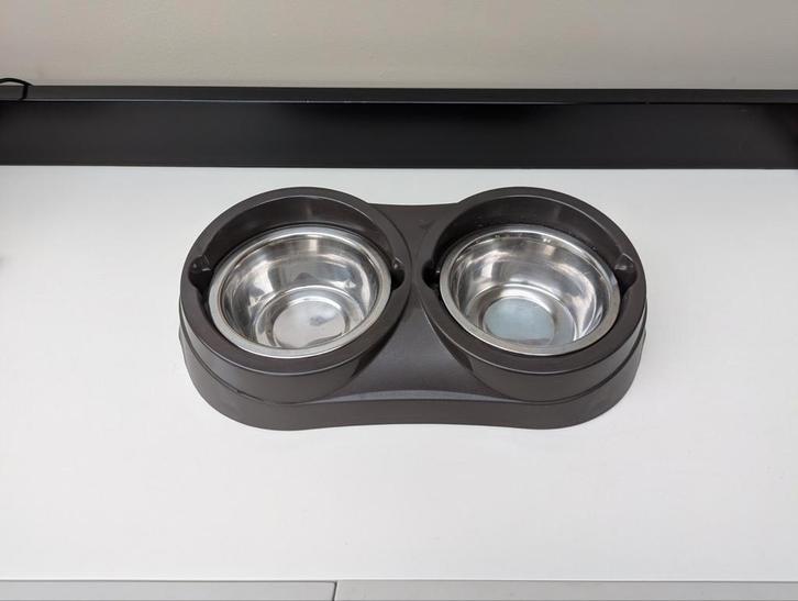 Metalen voer- en drinkbak, Dieren en Toebehoren, Kattenvoerbakken en Drinkbakken, Ophalen