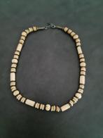 Handgemaakte surfer houten ketting naturel, Sieraden, Tassen en Uiterlijk, Kettingen, Ophalen of Verzenden, Zo goed als nieuw