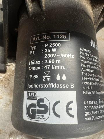 Meßner P2500 Dompelpomp - Gebruikt beschikbaar voor biedingen