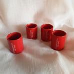 WEDUWE JOUSTRA 1866 - 2014 GLAASJES, 4 ST. ROOD, Verzamelen, Ophalen of Verzenden, Zo goed als nieuw, Borrel- of Shotglas