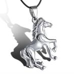 Paarden Ketting / Paard Sieraad Hanger, Sieraden, Tassen en Uiterlijk, Nieuw, Zilver, Verzenden