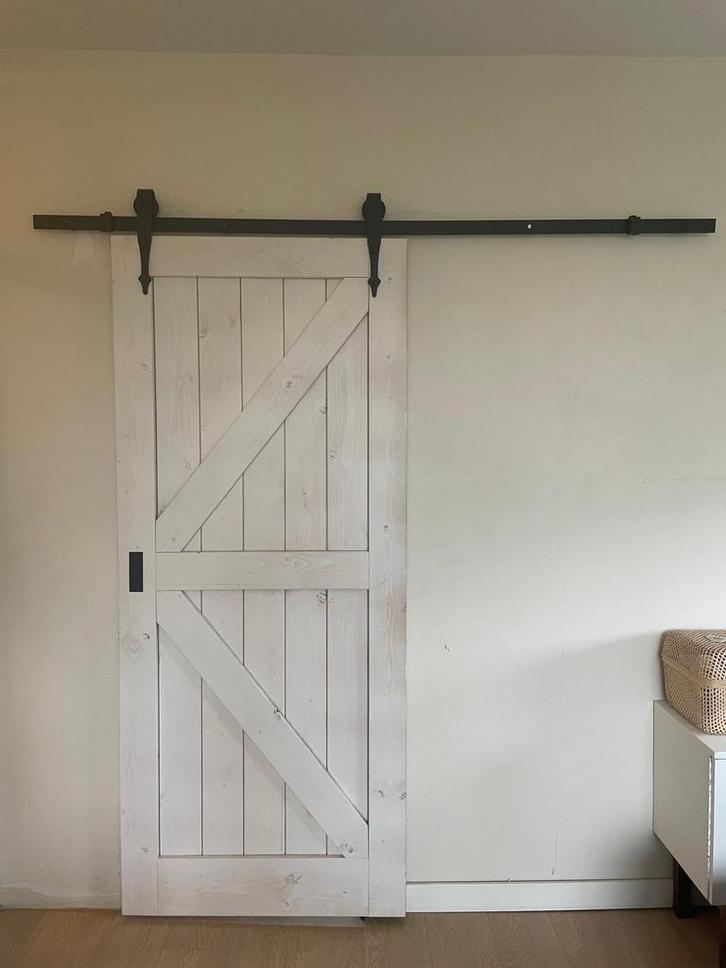 Barn deur te koop wegens renovatie, Doe-het-zelf en Verbouw, Deuren en Horren, Gebruikt, Binnendeur, 200 tot 215 cm, 80 tot 100 cm