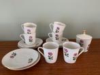 6 kopjes met schotel en suikerpotje-Mitterteich Bavaria, Antiek en Kunst, Antiek | Servies los, Ophalen