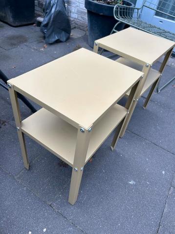 KNARREVIK Nachtkastje taupe groen beige 42x34 kastjes set beschikbaar voor biedingen