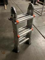Aluminium vouwladder trap 4 x 3 tredes mist 1 trede, Ophalen, Gebruikt, Trap, Opvouwbaar of Inschuifbaar