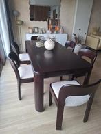 Prachtige vintage Brutalist stoelen set van 6, Huis en Inrichting, Stoelen, Ophalen, Zo goed als nieuw, Bruin