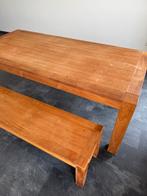 Eettafel teak, inclusief bankjes, Ophalen