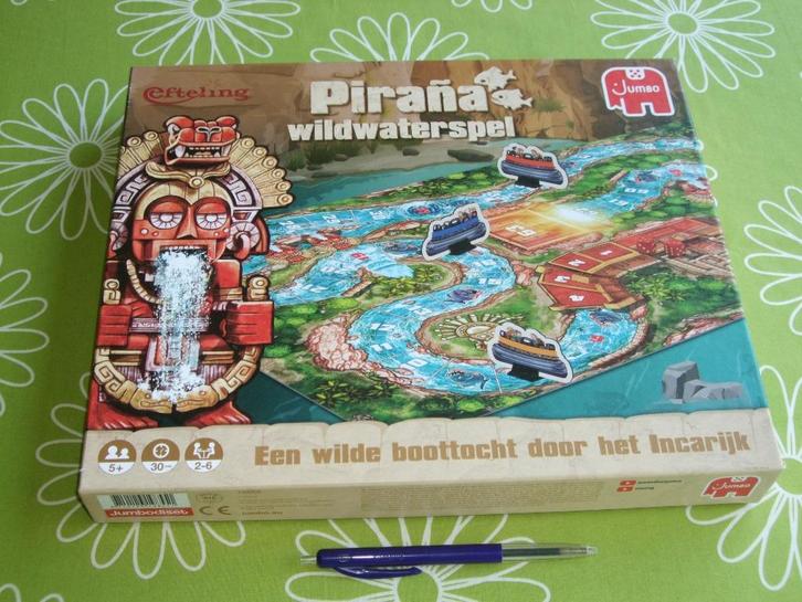 Efteling Piraña - Wildwaterspel, Hobby en Vrije tijd, Gezelschapsspellen | Bordspellen, Zo goed als nieuw, Een of twee spelers