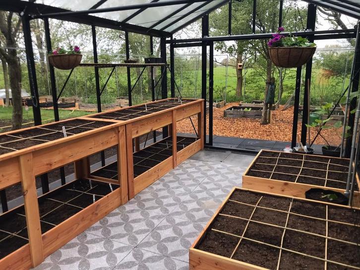 Moestuinbakken Hoog of Laag, Tuin en Terras, Bloembakken en Plantenbakken, Nieuw, Hout, Balkon, Tuin, 60 cm of meer, 100 cm of meer