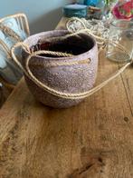 Roze stenen hangpot, Steen, Minder dan 30 cm, Rond, Ophalen of Verzenden