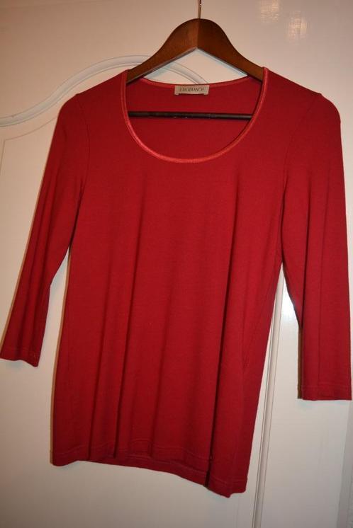 Uta Raasch, mooi donker rood shirt, maat 40/42, Kleding | Dames, T-shirts, Zo goed als nieuw, Maat 38/40 (M), Rood, Lange mouw