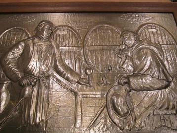 Wandversiering tin schilderij beschikbaar voor biedingen