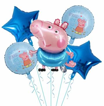 George Pig (Peppa Pig Theme) - Folie ballonnen Set / Ballon beschikbaar voor biedingen