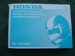 Honda GL1500C 2000 motorcycle owner's manual GL 1500 C, Motoren, Handleidingen en Instructieboekjes, Ophalen of Verzenden, Honda