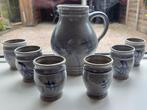 Etsy schenkkan met 6 kommetjes, Antiek en Kunst, Antiek | Keramiek en Aardewerk, Ophalen