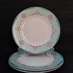 3 Porseleinen gedecoreerde ontbijtborden Wedgwood Psyche, Ophalen of Verzenden