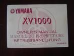 Yamaha XV1000 1986 motorcycle owner's manual XV 1000, Ophalen of Verzenden, Yamaha