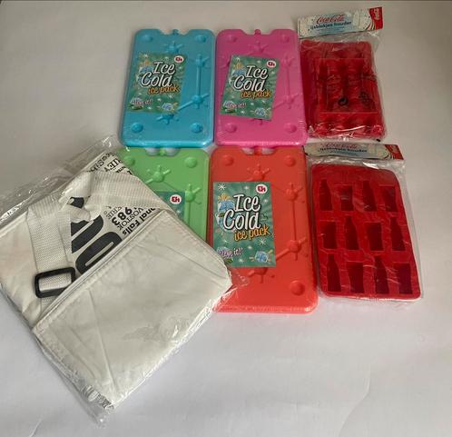 Koelelementen, coca cola ijsblokjes vormen en koeltasje, Huis en Inrichting, Keuken | Textiel, Nieuw, Ophalen