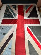 Dekbedovertrek blauw/rood 1 persoons 140x200 cm Britse Vlag, Eenpersoons, Blauw, Dekbedovertrek, Ophalen of Verzenden