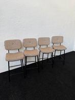 Set van 4 Vintage Stoelen, Bruin, Ophalen of Verzenden, Zo goed als nieuw, Vier